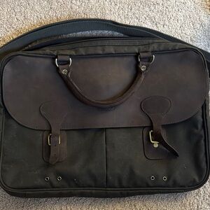 Barbour Waxed Leather Briefcase